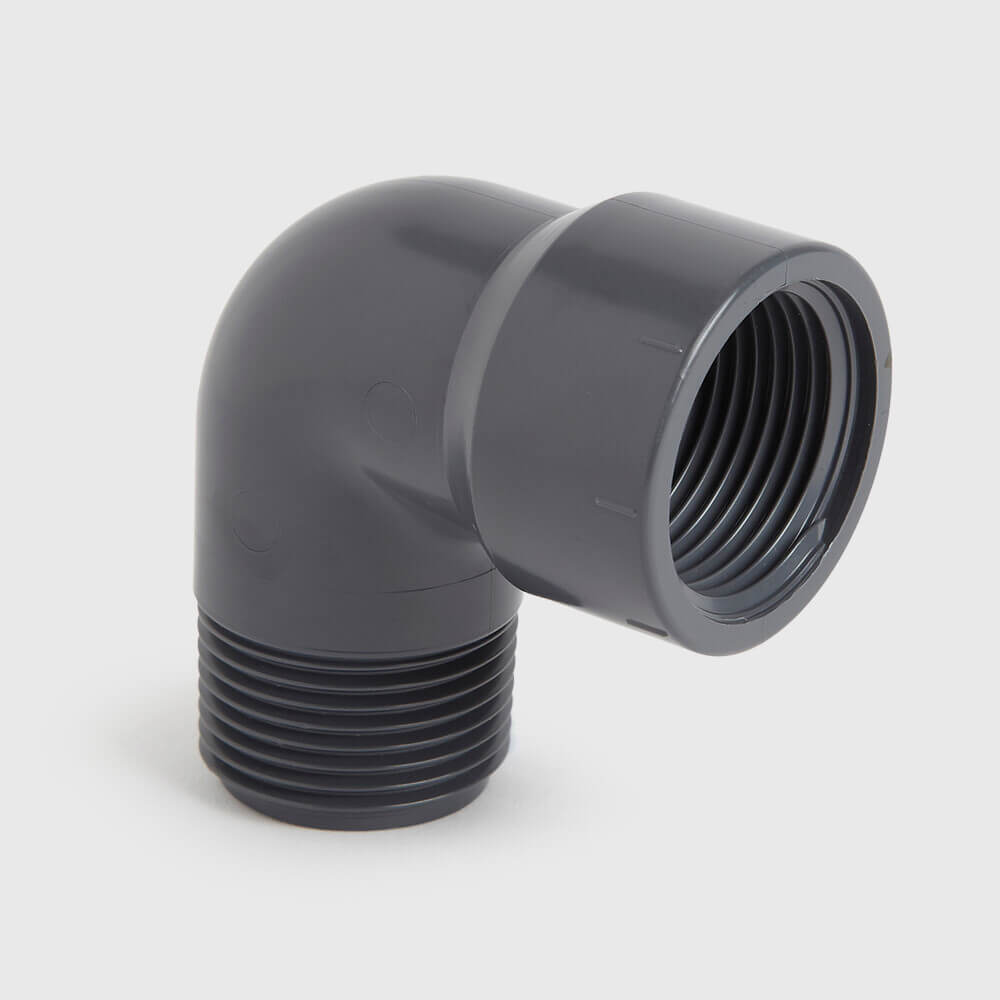 Elbow 90° PVC-U 1/2" male thread x female thread