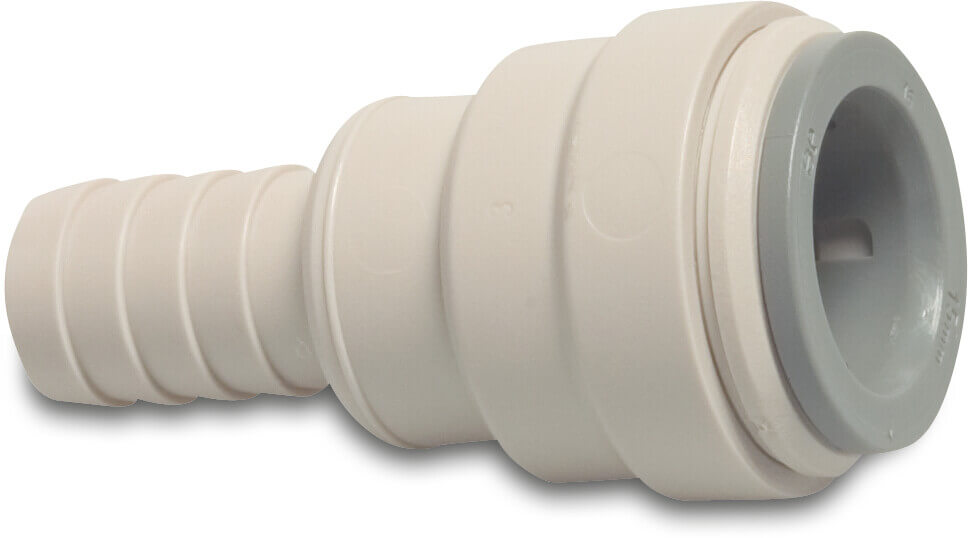 Speedfit Hose tail POM 22 mm x 3/4" push-in x hose tail 10bar white DVGW/KIWA/WRAS