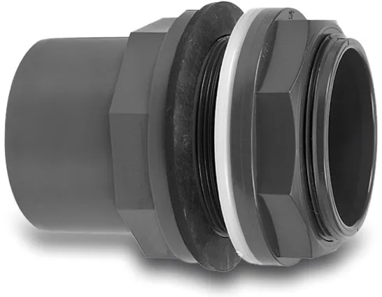 VDL Durchführung PVC-U 25 mm x 32 mm x 1" 10bar Grau
