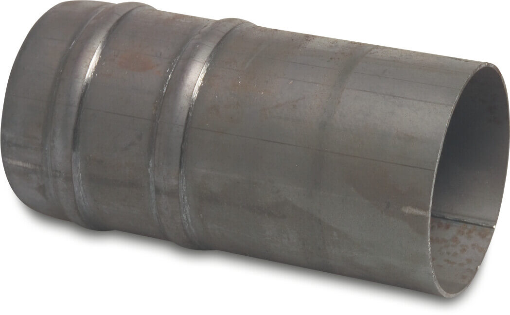 Slangstos stål 133 mm x 137 mm x 2 mm svetsning x slangkoppling svart