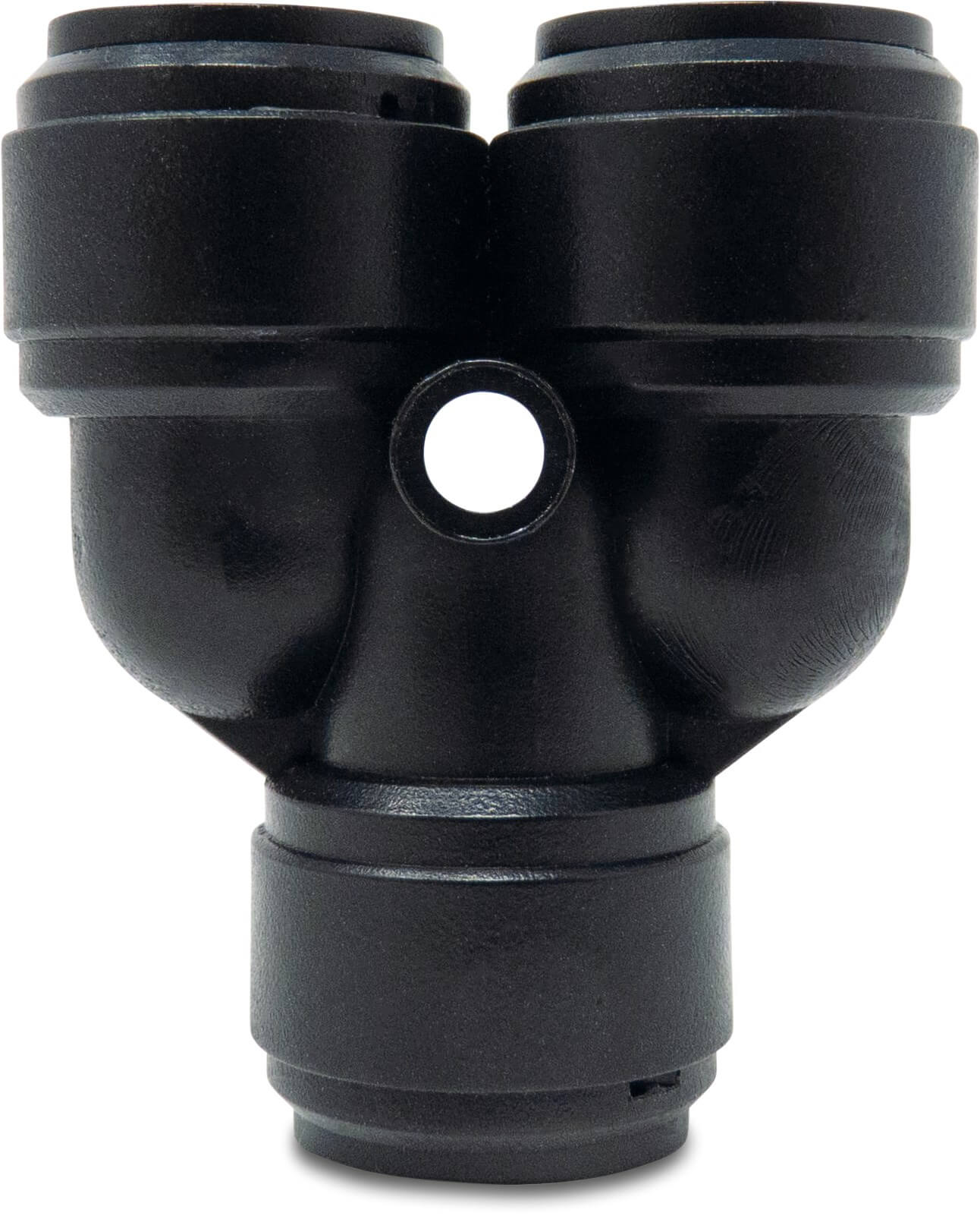 Y-piece POM 4 mm push-in 20bar black WRAS type Aquaspeed