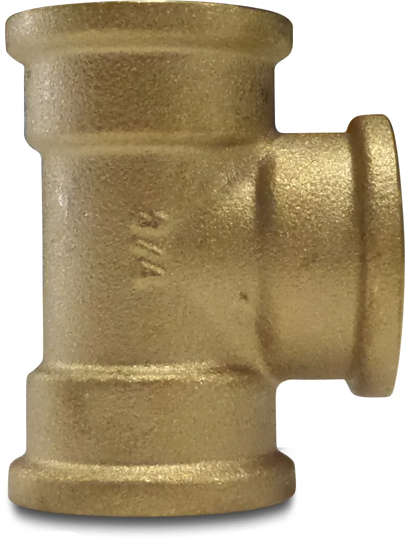 Profec Nr. 130 T-piece 90° brass 1" x 1/2" x 1" female thread 30bar type Light model