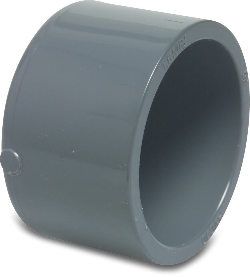 Cap PVC-U 12 mm glue socket 16bar grey