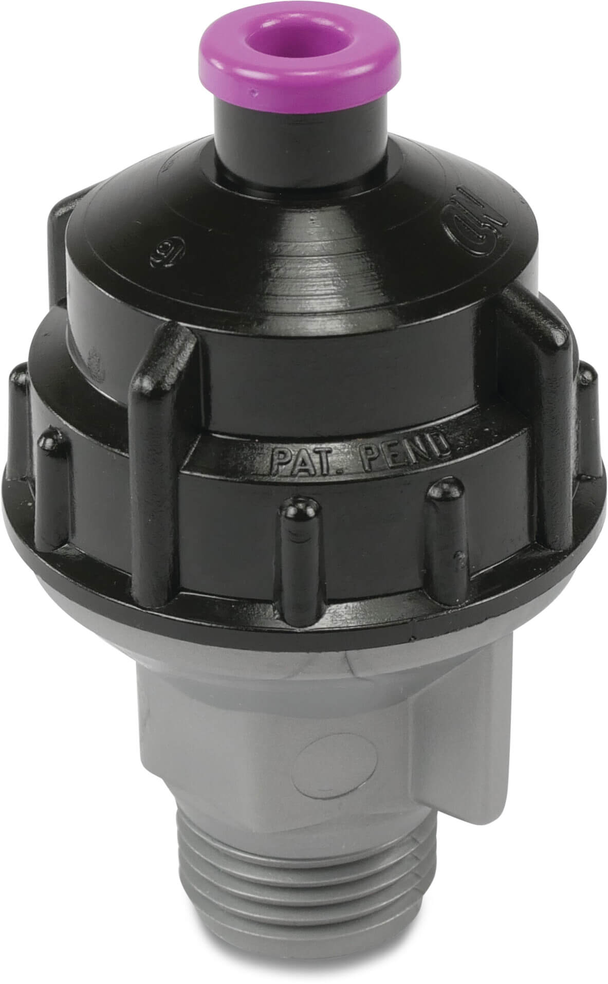 NaanDan Kreisregner Kunststoff 1/2" Außengewinde Schwarz Typ Mamkad 16 FR