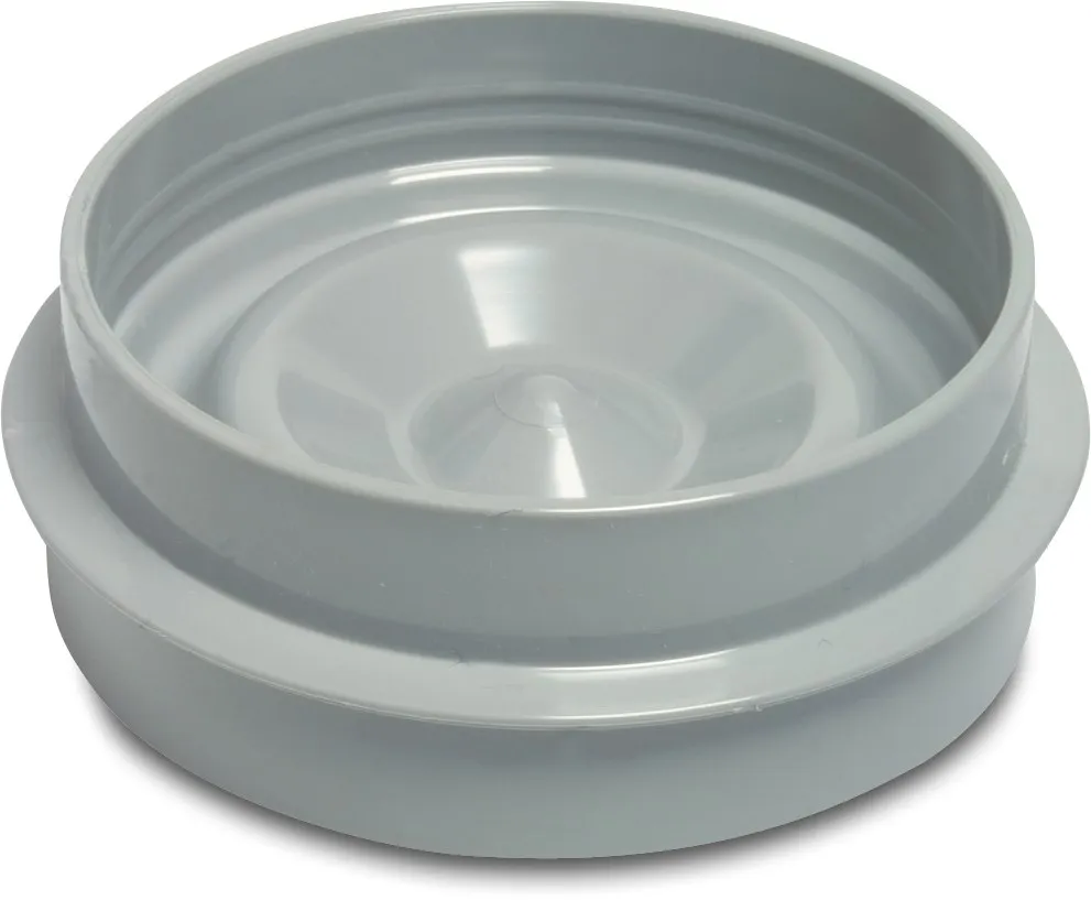 Kappe PVC-U 110 mm Klebemuffe/Klebestutzen Grau