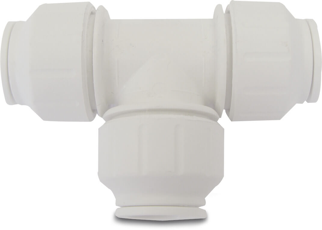 Speedfit T-piece 90° POM 22 mm push-in 10bar white DVGW/KIWA/WRAS