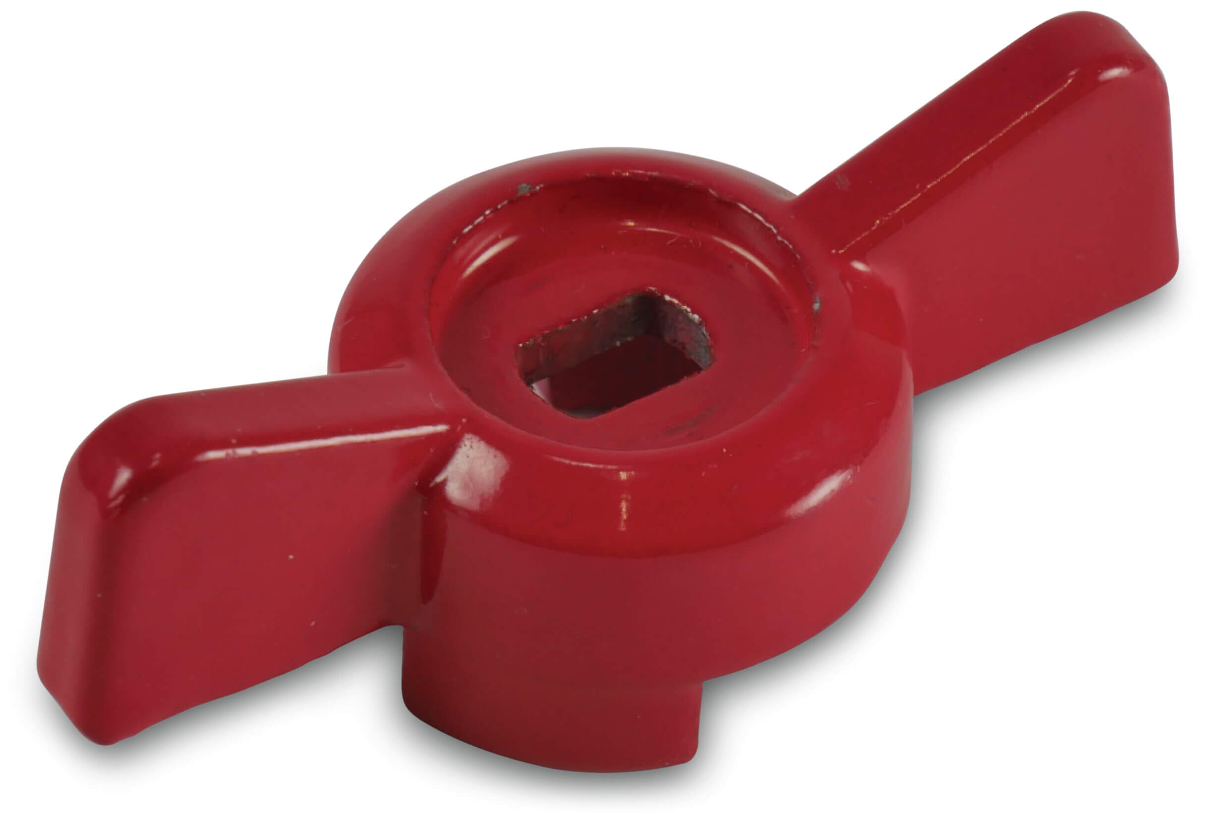 Butterfly handle aluminium 1/4 - 3/8" red type 100