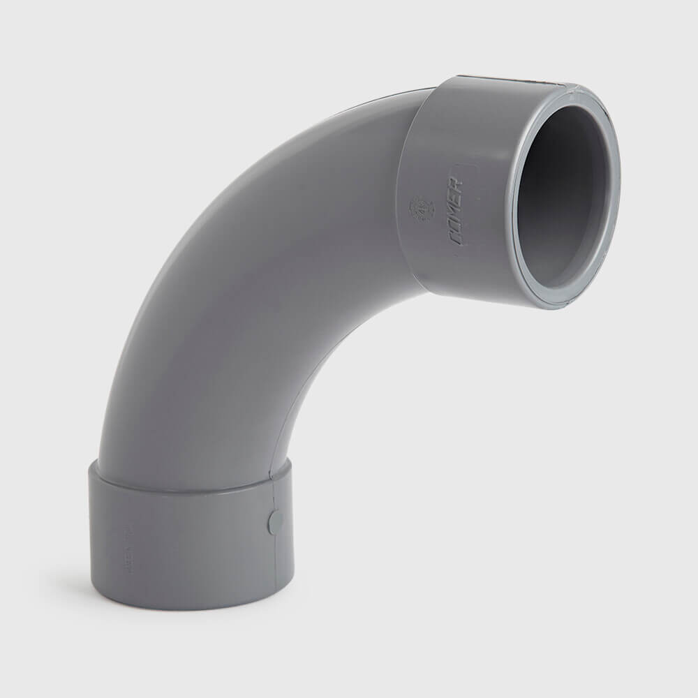 Comer Bend 90° ABS 1/2" imperial glue socket type short radius