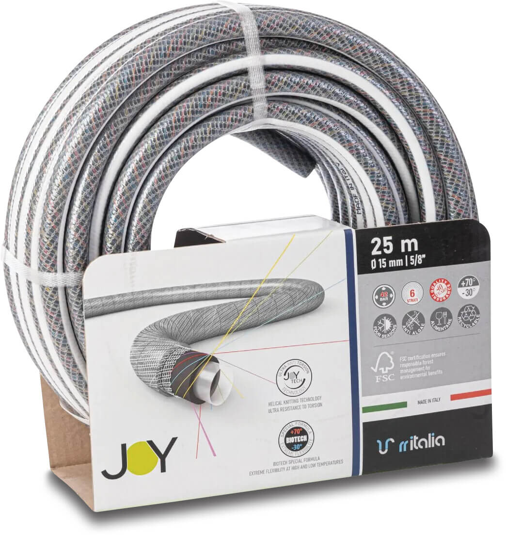 Schlauch PVC phthalate-free 12,5 mm x 17,5 mm 16bar Grau 50m Typ Joy