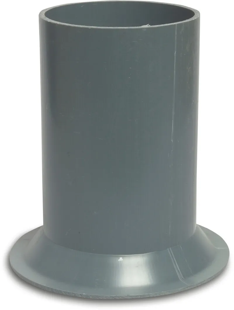Stub flange PVC 125 mm glue spigot type made from tubing