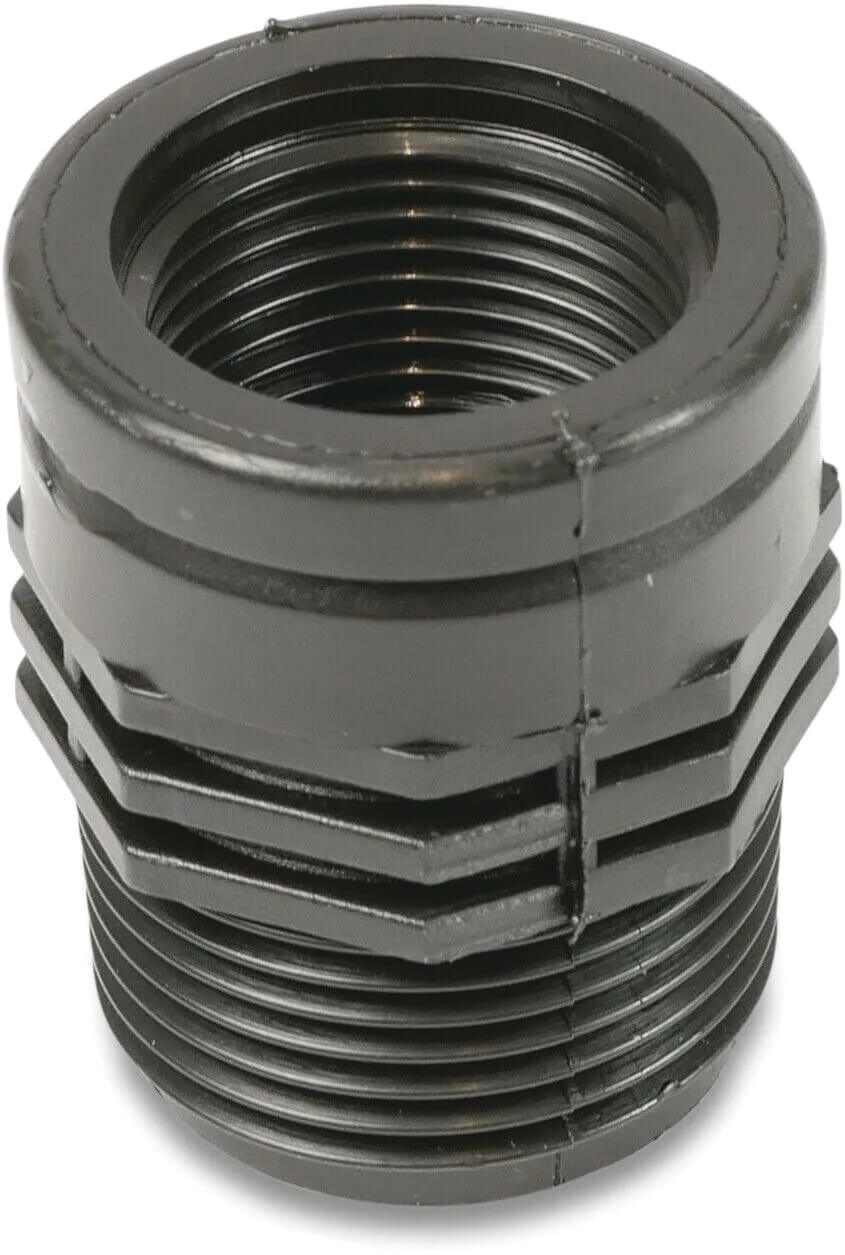 Reducer socket PP 1" x 1 1/4" female thread x male thread 10bar black