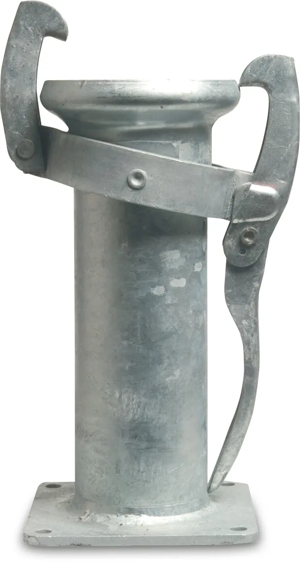 Quick coupler adaptor steel galvanised 159 mm x 6" female part Perrot x square flange type Perrot