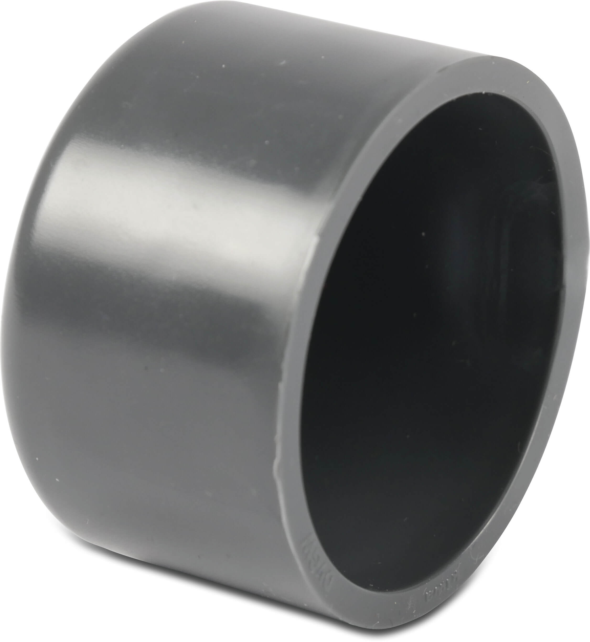 Cap PVC-U 250 mm glue socket 10bar grey