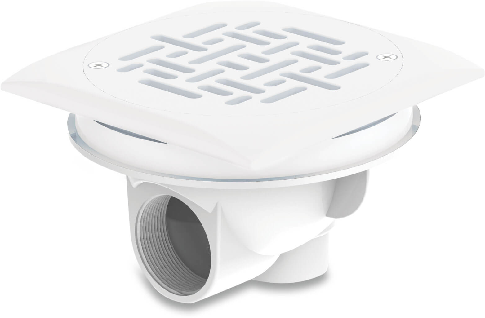 Weltico Main drain 1 1/2" x 2" female thread white type Design