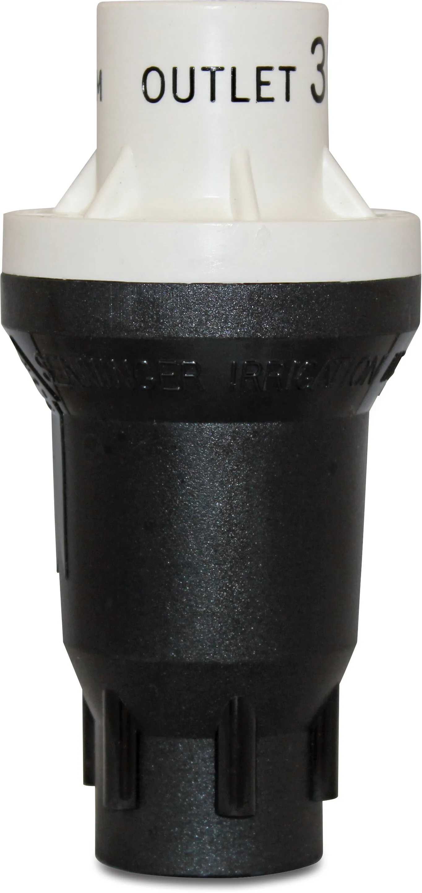 Senninger Trykregulator plastik 1" indvendig gevind sort/hvid type PMR-15