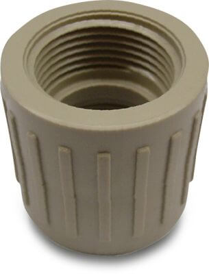 Muffe PP 10 bar Innengewinde Beige