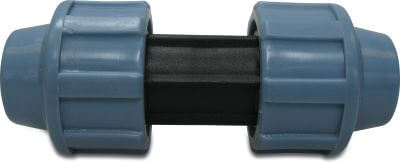 Unidelta Kupplung PP DVGW/KIWA/WRAS 16 bar Klemm Schwarz/Blau