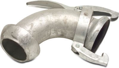 Bocht 90° staal M-deel Perrot x V-deel Perrot type Perrot
