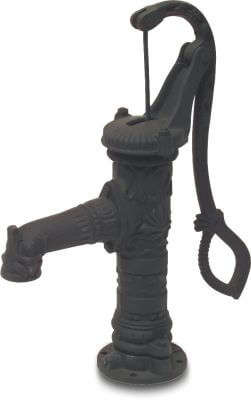 Handpump gjutjärn invändig gänga svart type nostalgisk rund fläns