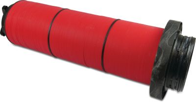 Azud Filtr liniowy helix nylon wzmocniony włóknem szklanym 10 bar kołnierz czarny
