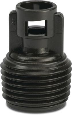 NaanDan Övergång plast bayonet F x utvändig gänga svart