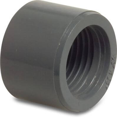 Profec Adaptor bush PVC-U 10 bar imperial glue spigot x female thread grey