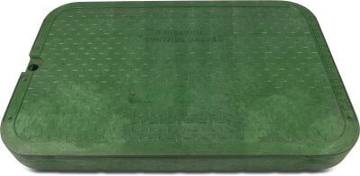 Profec Couvercle de la regard de vannes rectangulaire HDPE vert type VB-1220