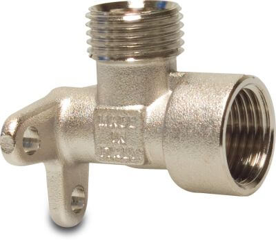 Multi-Fit Väggvinkel 90° mässing KIWA 20 bar invändig gänga x utvändig gänga