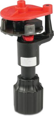 NaanDan Cirkelsprinkler plast invändig gänga röd type 502-H 10°