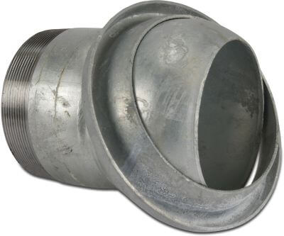 Quick coupler adaptor steel male part Italian x male thread type Italian