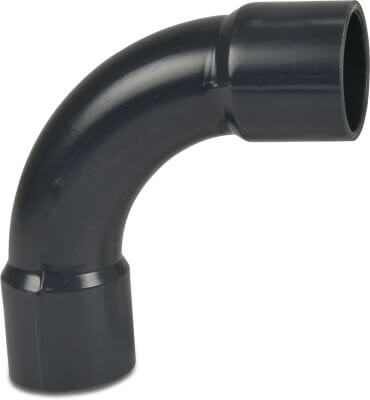 Courbe à 90° PVC-U 10 bar collage femelle type fabriqué sur tube Courbe à 90° PVC-U 10 bar collage femelle type fabriqué sur tube