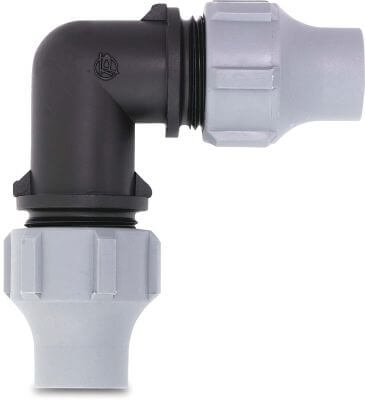 Tavlit Winkel 90° PP 10 bar lock