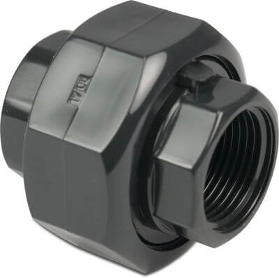 Profec Verschraubung PVC-U 10 bar Innengewinde Grau