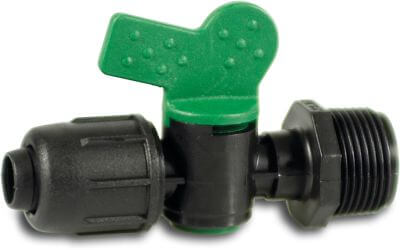 Zawór przejściowy PP 4 bar lock x GZ czarno-zielony