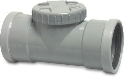 Pièce d’inspection en T PVC-U KOMO/BENOR manchette gris
