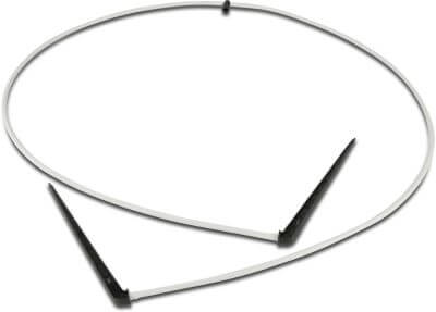 NaanDan 2-vägsgrenrör med PE-slang + vinklad stav med labyrint plast konisk F svart/vit type Click Tif, tubing with angle labyrinth stake