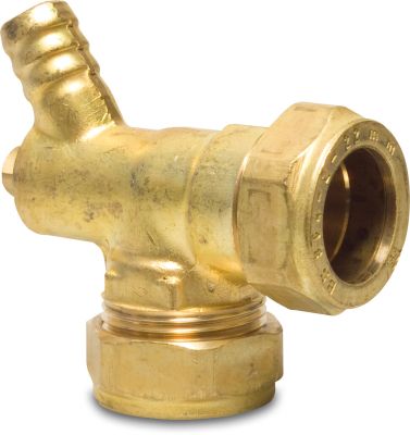 Bonfix Aftap knie 90° messing KIWA knel