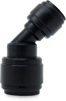 Reduzierungswinkel 45° POM WRAS 14 bar Einsteck Schwarz Typ Aquaspeed