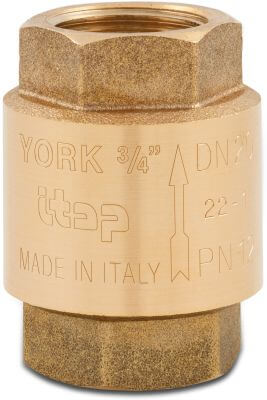 Itap Clapet anti-retour équilibrée par ressort laiton filetage femelle type York 103