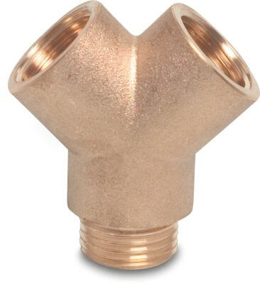 Profec Nr. 220 Y-piece brass 30 bar female thread x male thread x female thread