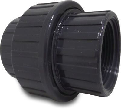 Verschraubung PVC-U 10 bar Grau