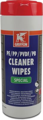 Griffon Lingettes nettoyantes pour PE/PP/PVDF/PB KIWA type NL/FR/EN/DE/SV/NO/FI/PL