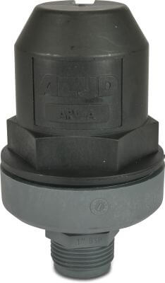 Azud Air release valve PP 16 bar male thread black type Triple effect