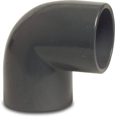 Elbow 90° PVC-U glue socket grey