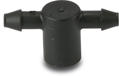 NaanDan 2 Ausgänge T-Stück Kunststoff Tülle x Taper F x Tülle Schwarz Typ Click Tif