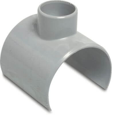 Abzweig PVC-U KOMO Aufklebe x Klebemuffe Grau