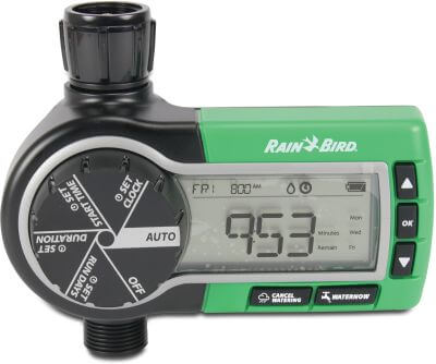 Rain Bird Water timer plastic female threaded nut x male thread black/green type 1ZEHTMR