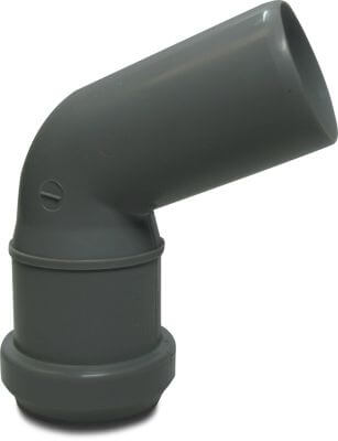 Bogen 67° PP Stutzen x Steckmuffe Grau
