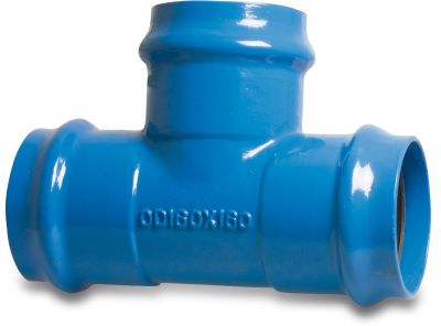 Profec T-Stück 90° Sphäroguss (GGG40) 10 bar Steckmuffe Blau Typ MMB-KS
