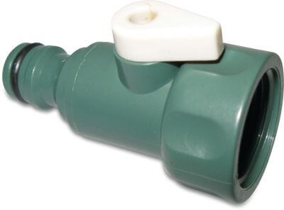 Stopkraan PVC-U mannelijk klik x binnendraad jade groen